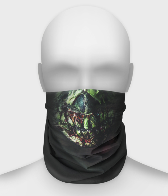 Komin na twarz fullprint z potworem