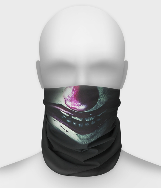 Komin na twarz fullprint z twarzą klauna 2