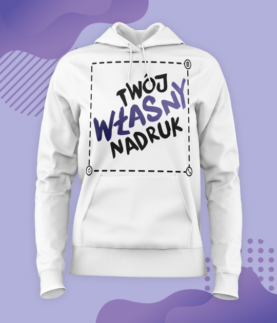 Bluza damska z kapturem z własnym nadrukiem