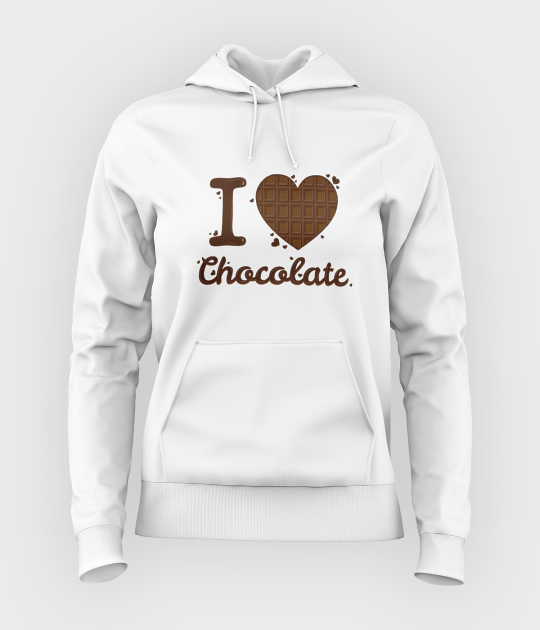 Bluza damska z kapturem I love chocolate 2