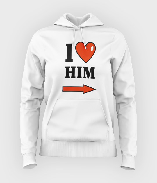 Bluza damska z kapturem I love him