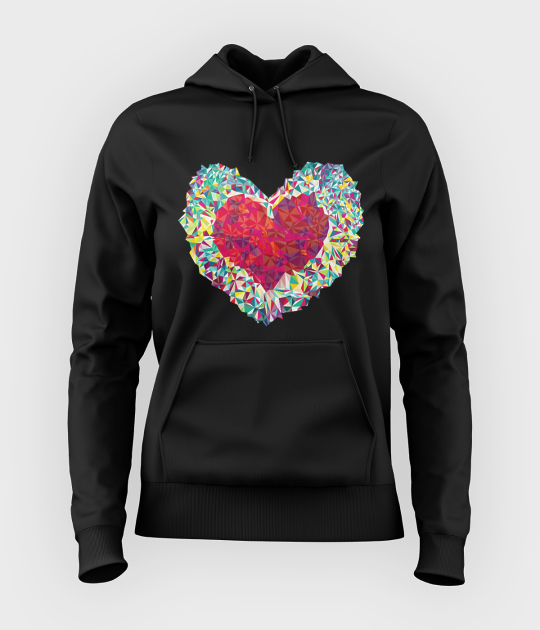 Bluza damska z kapturem Colorful Heart