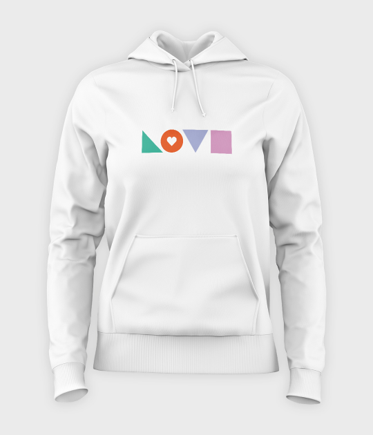 Bluza damska z kapturem Geometric LOVE
