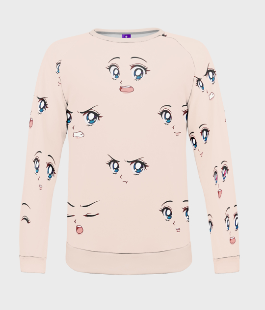 Bluza damska fullprint Anime Faces