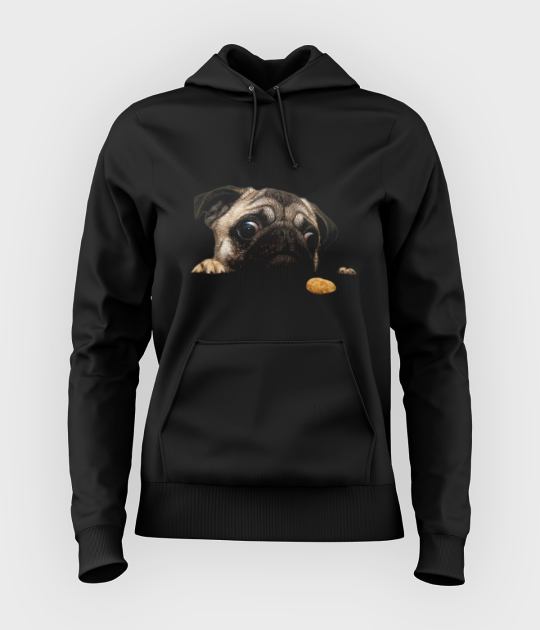 Bluza damska z kapturem Mops Cookies