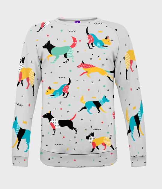 Bluza damska fullprint Abstract Dogs
