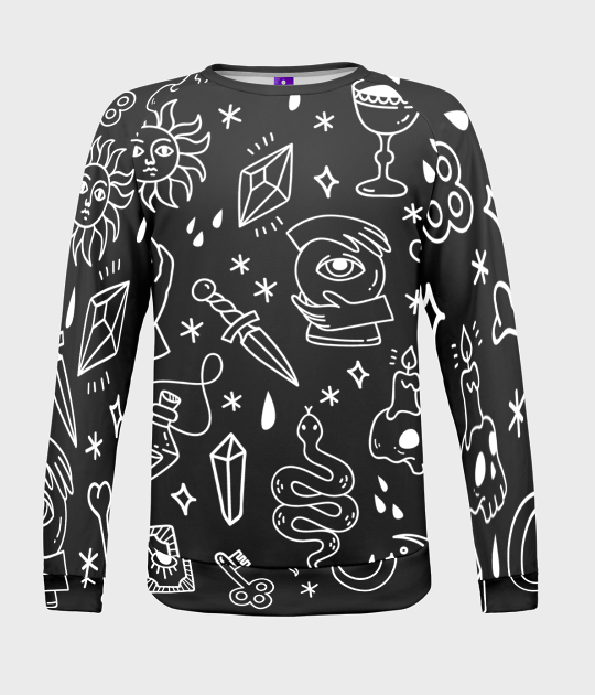 Bluza damska fullprint Black Magic