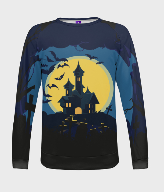 Bluza damska fullprint Spooky Mansion