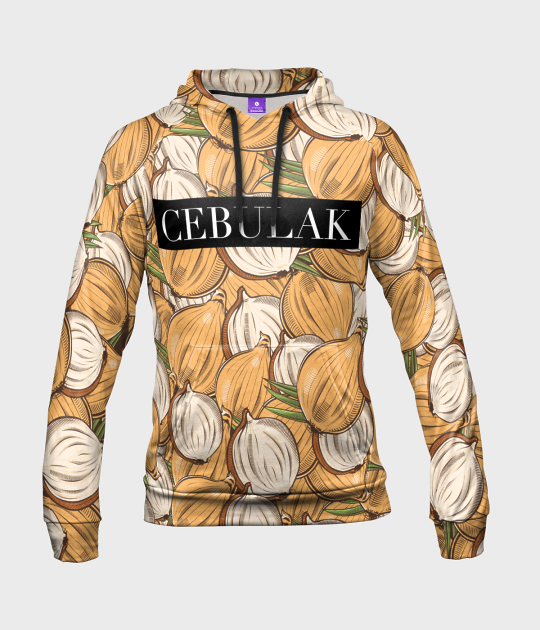 Bluza damska fullprint z kapturem Cebulak