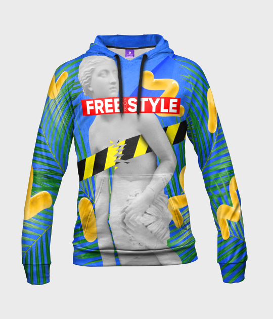 Bluza damska fullprint z kapturem Free Your Style