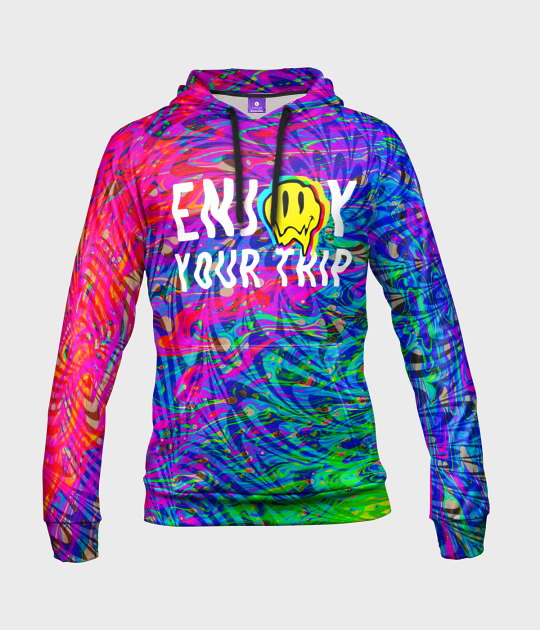 Bluza damska fullprint z kapturem Enjoy Your Trip