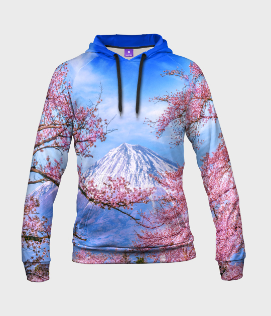 Bluza damska fullprint z kapturem Hanami