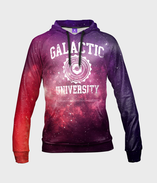 Bluza damska fullprint z kapturem Galactic University