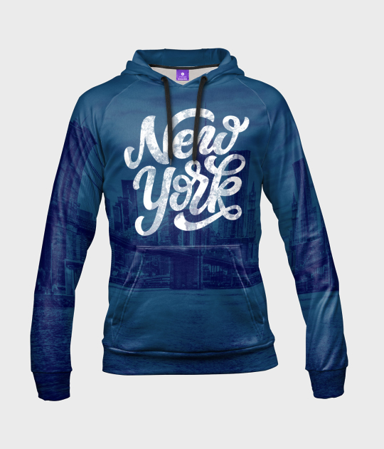 Bluza damska fullprint z kapturem New York City