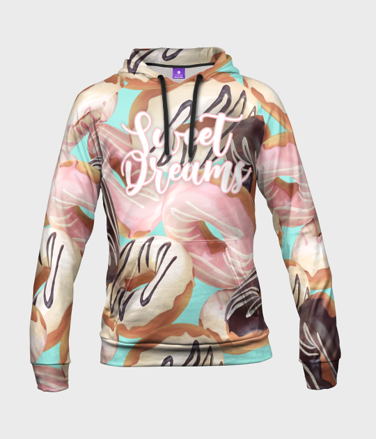 Bluza damska fullprint z kapturem Sweet Dreams