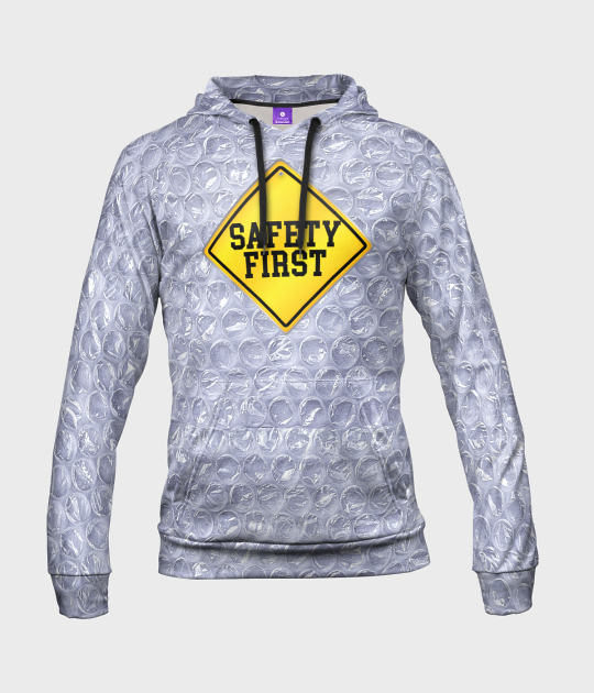 Bluza damska fullprint z kapturem Safety First