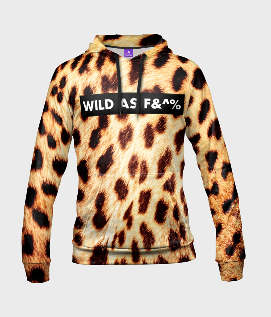 Bluza damska fullprint z kapturem Wild