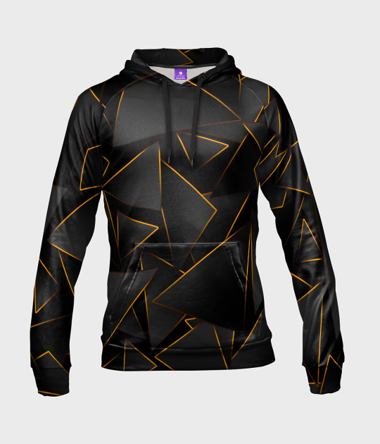 Bluza damska fullprint z kapturem Trójkąty 3D