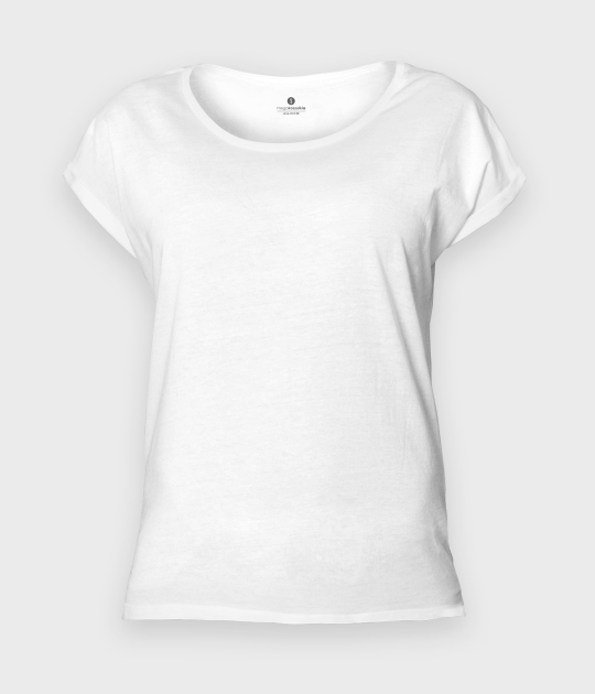 Damska koszulka rolls (bez nadruku, gładka) - biała