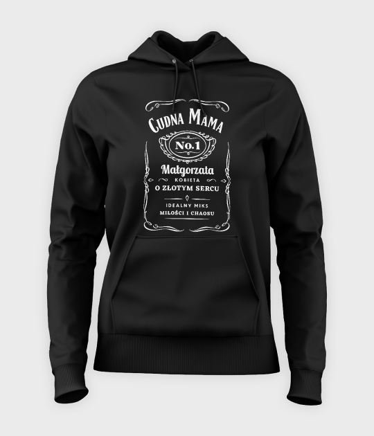 Bluza damska z kapturem Cudna mama + Imię Mamy