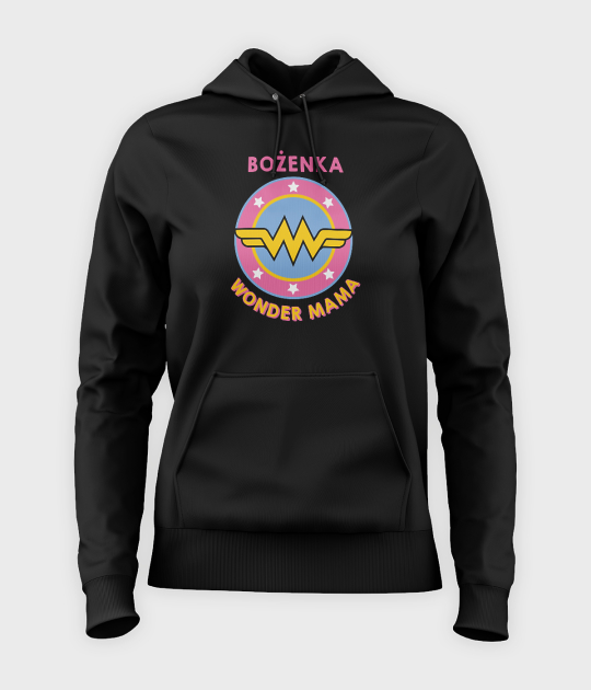 Bluza damska z kapturem Wonder Mama + Imię