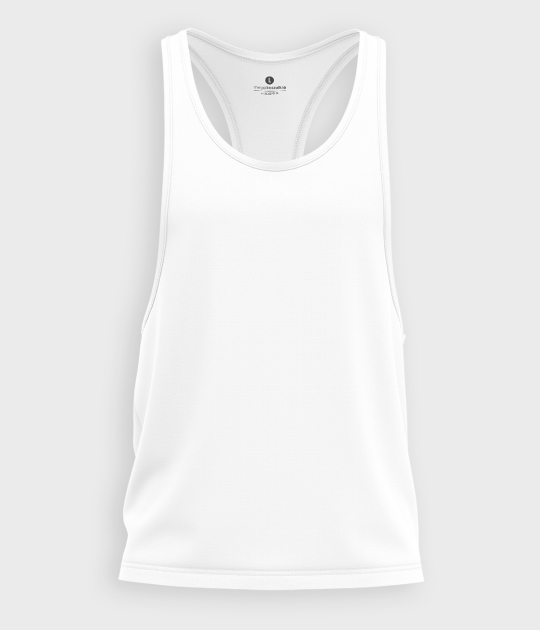 Męski tank top muscle (bez nadruku, gładki) - biały