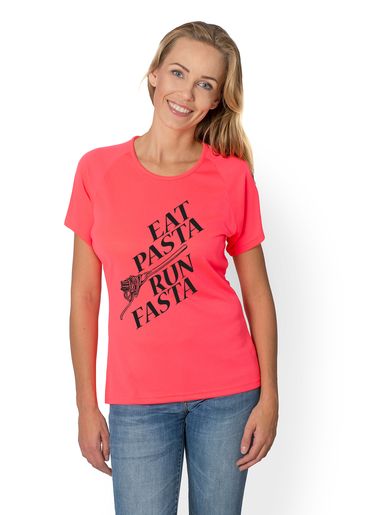 Koszulka sportowa Eat pasta run fasta