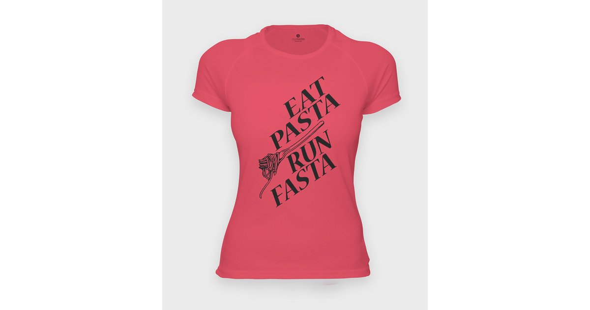 Koszulka sportowa Eat pasta run fasta